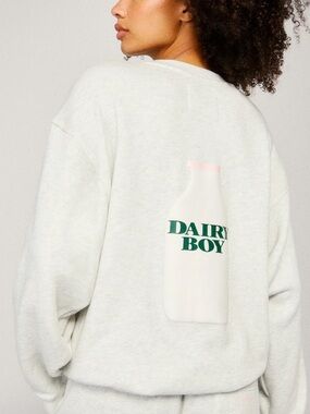 Dairy Boy Milk Bottle Crewneck - S